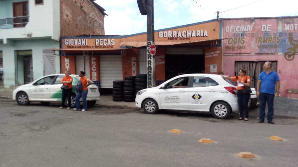 Camacã: Equipe do DETRAN visita a cidade para vistoria na Sinalização